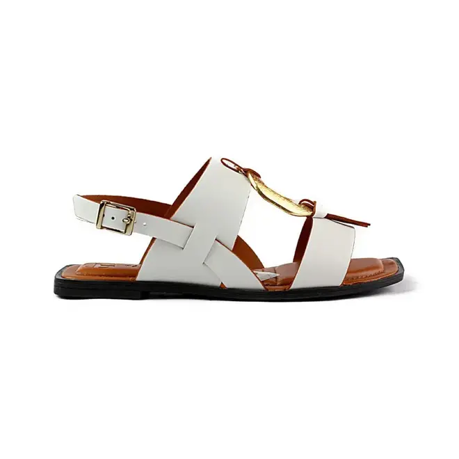 Sandália Tanara Flat Branco Feminino