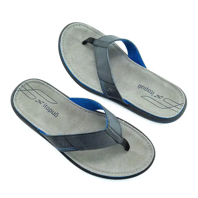 Chinelo de Dedo Itapuã Preto e Royal Masculino