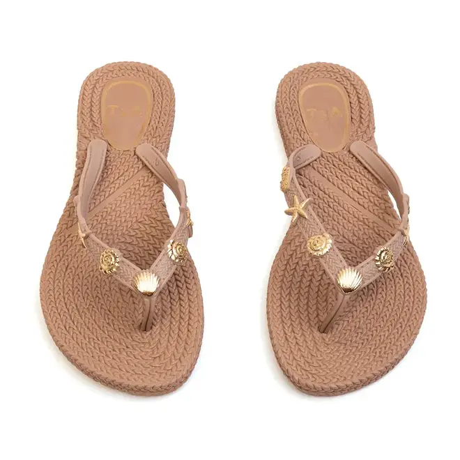Chinelo Dedo Terra e Agua Taupe Feminino