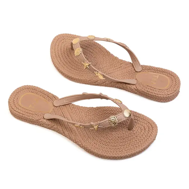 Chinelo Dedo Terra e Agua Taupe Feminino