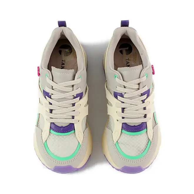 Tênis Casual Jogging Tanara Recortes Cinza Feminino