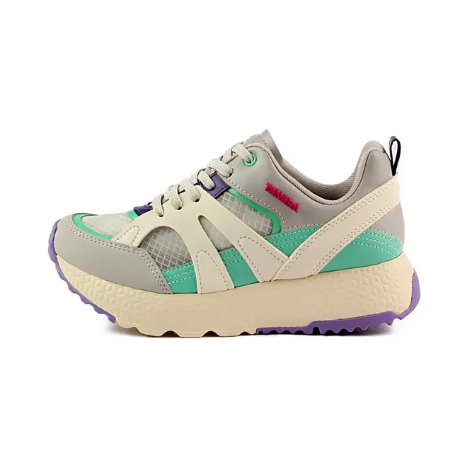 Tênis Casual Jogging Tanara Recortes Cinza Feminino