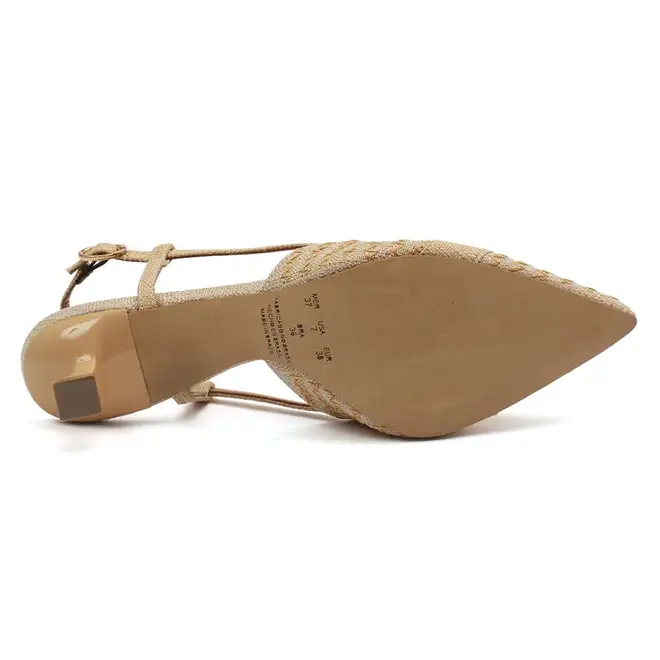 Sapato Chanel Valentina Bege Feminino