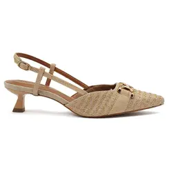 Sapato Chanel Valentina Bege Feminino