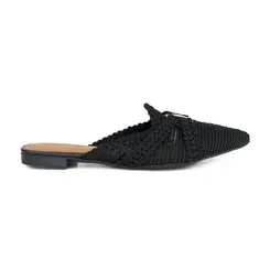 Tamanco Rasteira Valentina Preto Feminino