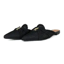 Tamanco Rasteira Valentina Preto Feminino