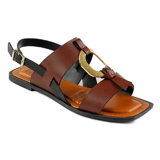 Sandália Tanara Flat Marrom Feminino