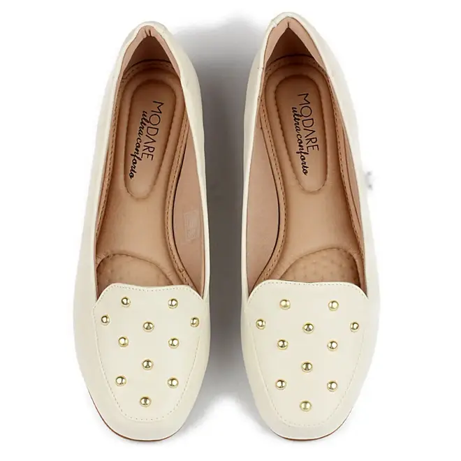Sapato Mocassim Feminino Modare - Off White