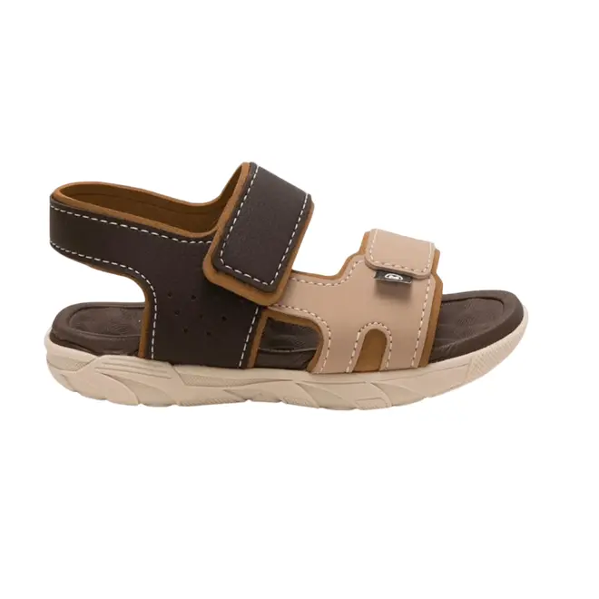 Sandália Molekinho Flats Marrom e Bege Infantil