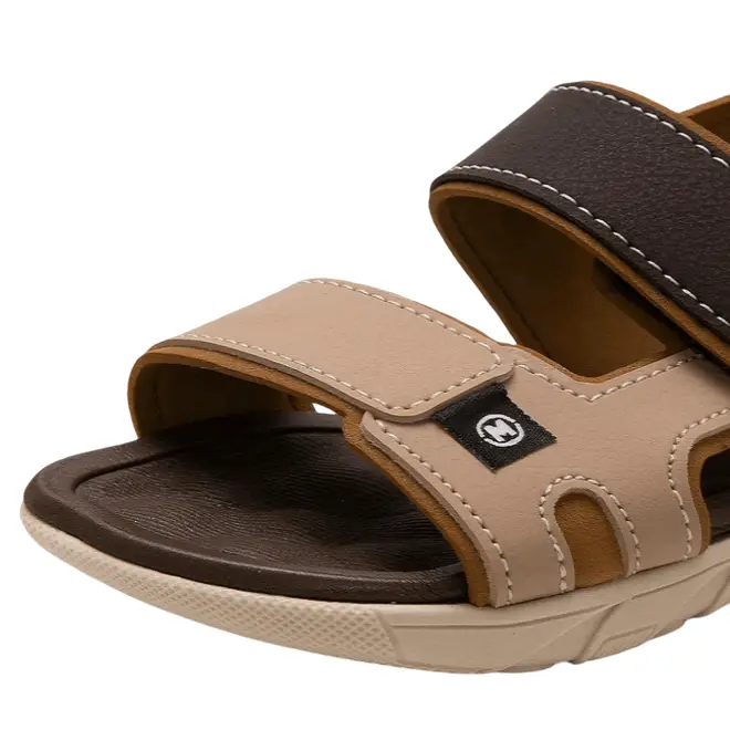Sandália Molekinho Flats Marrom e Bege Infantil