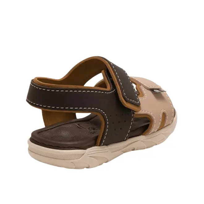 Sandália Molekinho Flats Marrom e Bege Infantil