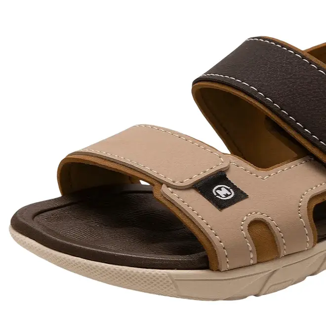 Sandália Molekinho Flats Marrom e Bege Infantil