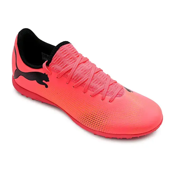 Chuteira Society Puma Future 7 Coral Masculina