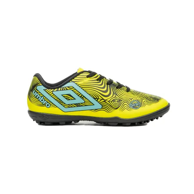 Chuteira Society Umbro Orbit Jr Amarelo Limão e Preto Juvenil Masculino