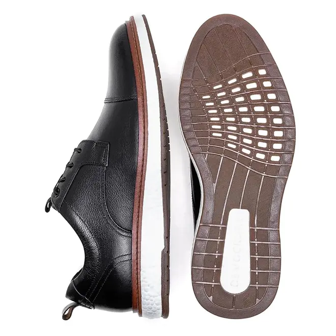 Sapato Casual Democrata Preto Masculino