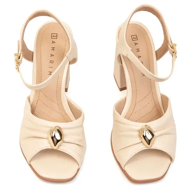 Sandália Salto Ramarim Coconut Feminina
