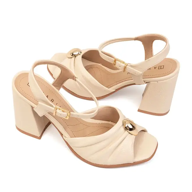 Sandália Salto Ramarim Coconut Feminina
