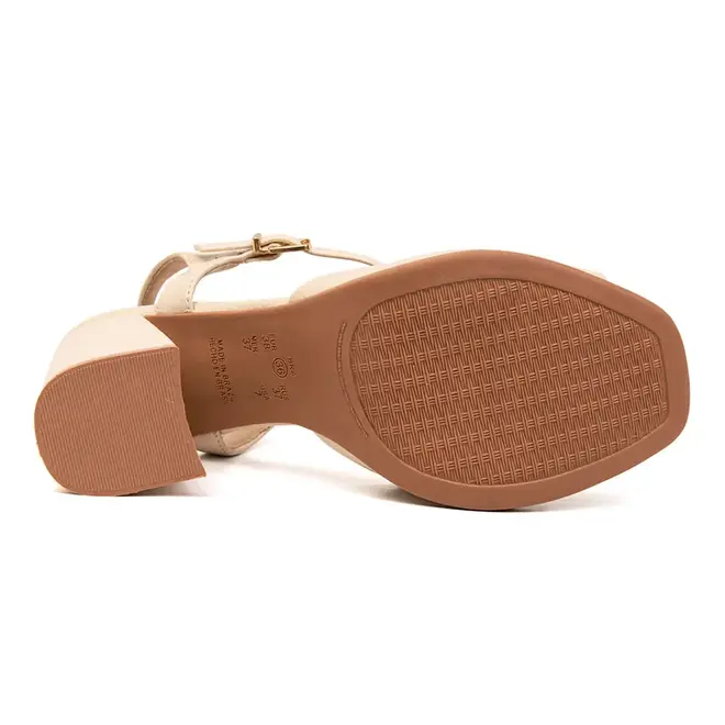 Sandália Salto Ramarim Coconut Feminina