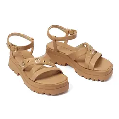 Rasteira Flatform Ramarim Caqui Feminino