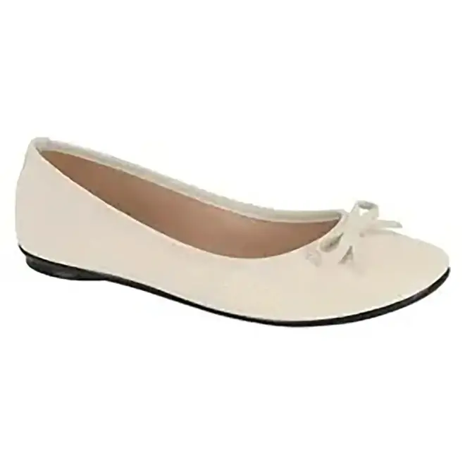 Sapatilha Bico Fino Moleca Branco Off Feminina