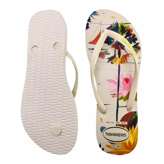 Chinelo Dedo Havaianas Slim Summer Bliss Bege Feminino
