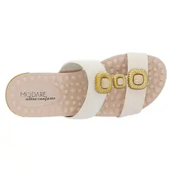 Rasteira Flatform Modare Creme Feminina