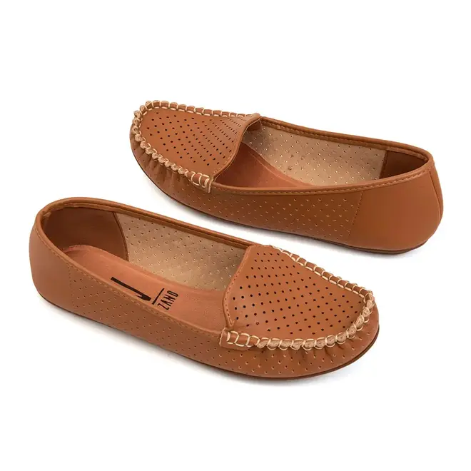 Sapato Mocassim Vizzano Camel Feminino