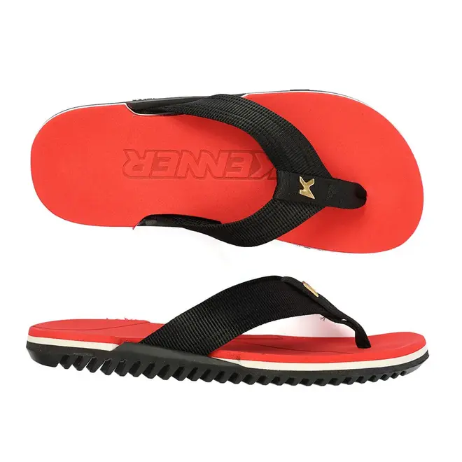 Chinelo Dedo Kenner NK6 Pro Vermelho e Preto Masculino