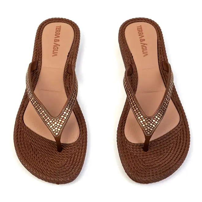 Chinelo Dedo Terra e Água Mocca Feminino