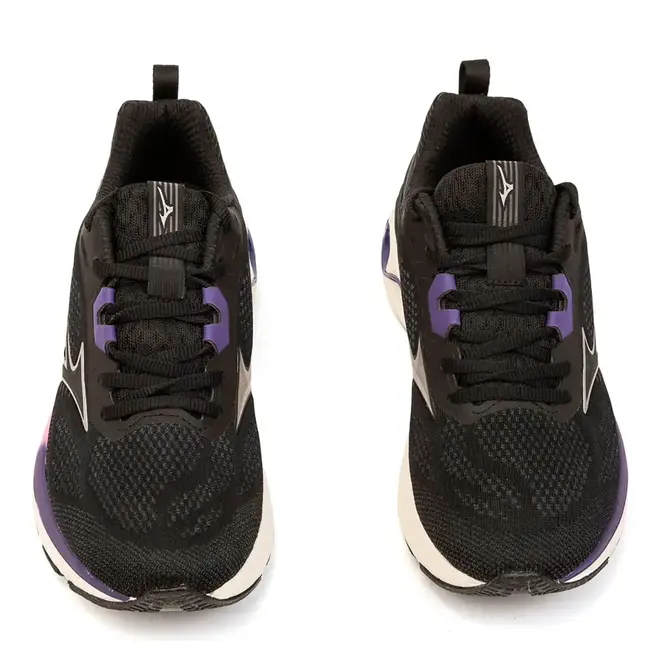 Tênis de Treino Mizuno Wave Dynasty 7 Preto e Roxo Feminino