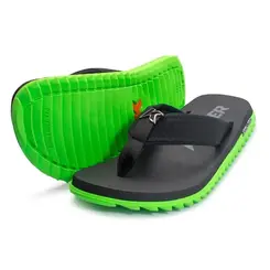 Chinelo Dedo Kenner Kivah Cushy Preto e Verde Masculino
