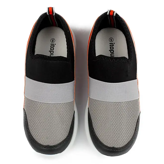 Tênis Casual Juvenil Masculino Itapuã - Preto/Cinza