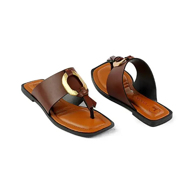 Tamanco Tanara Flat Marrom Feminino
