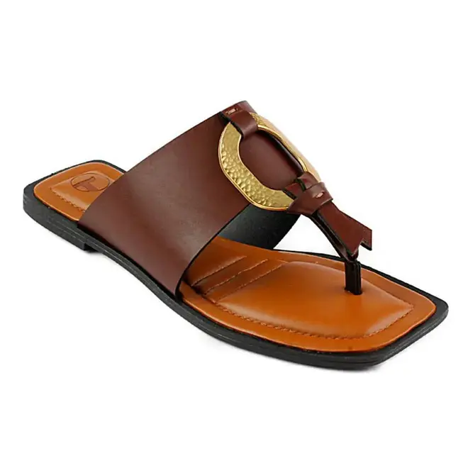 Tamanco Tanara Flat Marrom Feminino