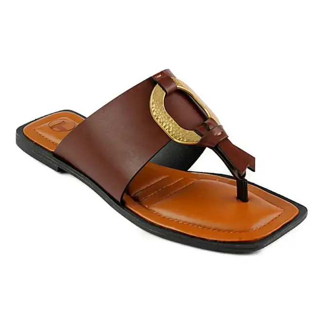 Tamanco Tanara Flat Marrom Feminino
