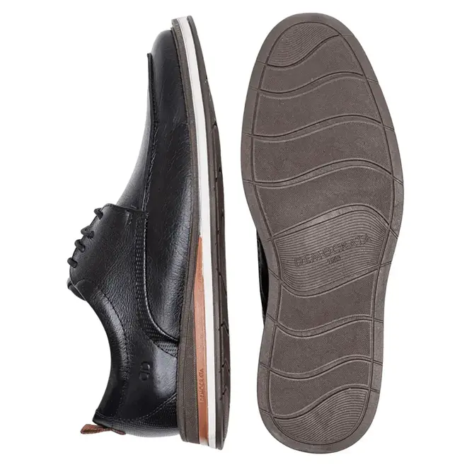 Sapato Casual Democrata Type Preto  Masculino