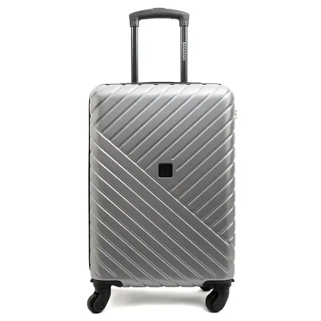 Mala de Bordo 10kg Bagaggio Detroit Prata e Preto