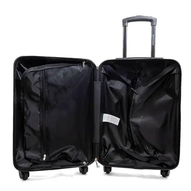 Mala de Bordo 10kg Bagaggio Detroit Prata e Preto