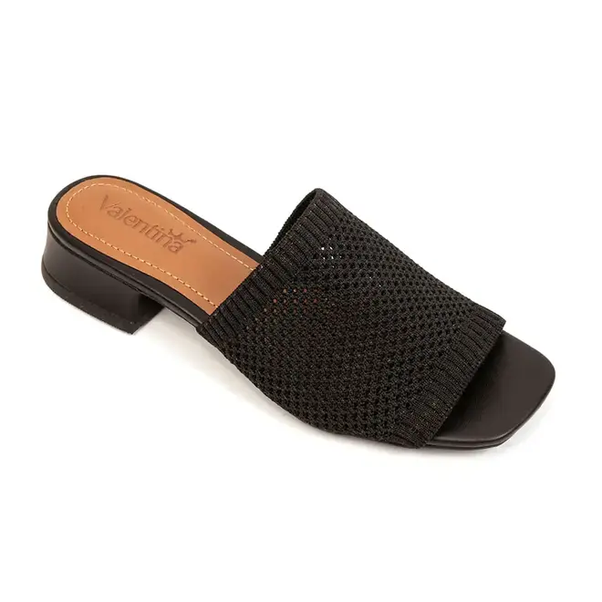 Tamanco Rasteira Valentina Preto Feminino
