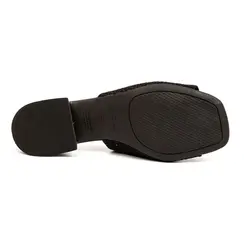 Tamanco Rasteira Valentina Preto Feminino