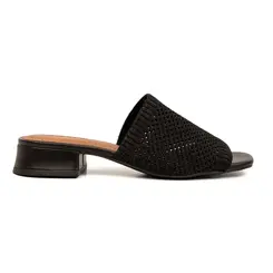 Tamanco Rasteira Valentina Preto Feminino