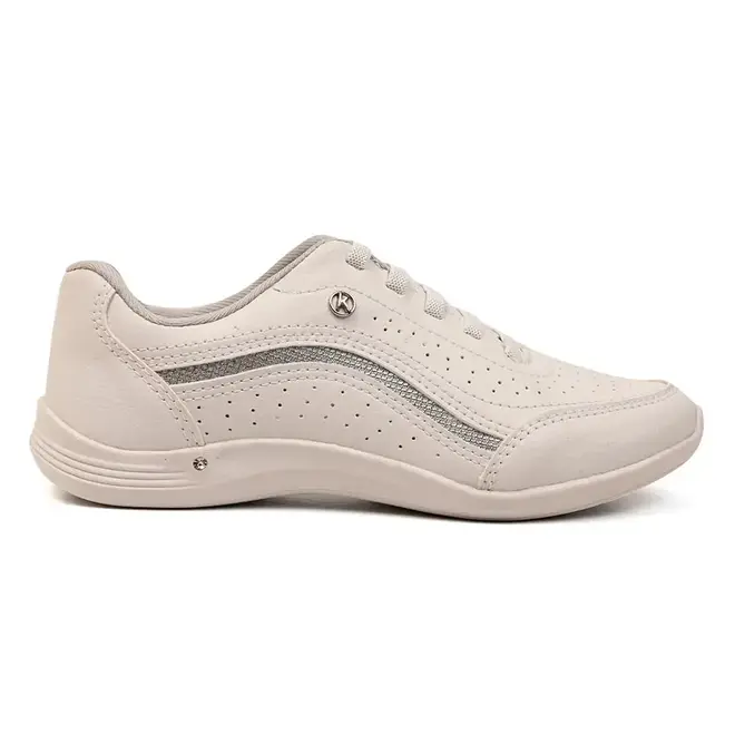 Tênis Casual Sola Caixa Kolosh Off White Feminino