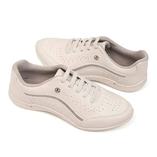 Tênis Casual Sola Caixa Kolosh Off White Feminino