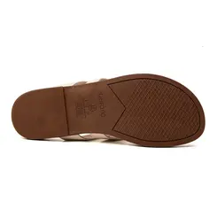 Tamanco Rasteira Beira Rio Off White Feminina