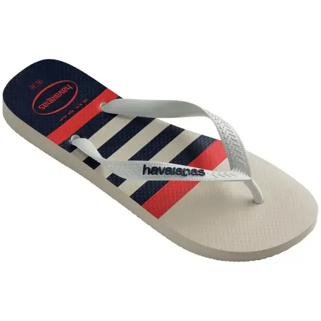 Chinelo Havaianas Top Nautical Branco e Marinho Masculino