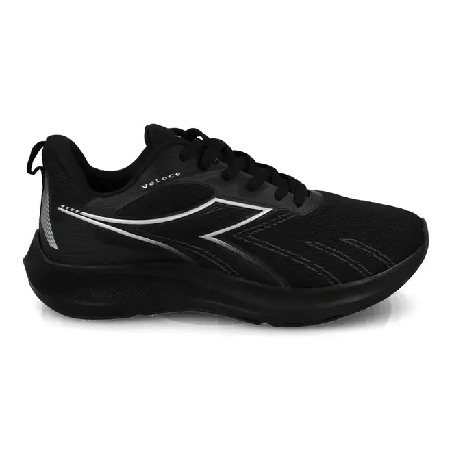 Tênis de Treino Diadora Preto e Prata Masculino
