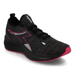Tênis de Treino Diadora Preto e Rosa Feminino