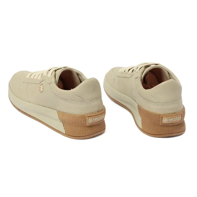 Tênis Casual Sola Caixa New Face Off White Feminino