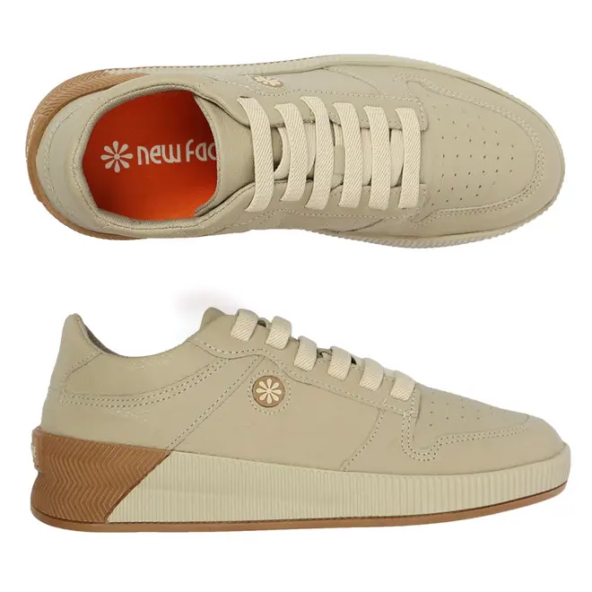 Tênis Casual Sola Caixa New Face Off White Feminino