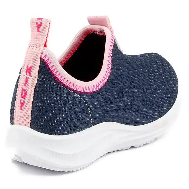 Tênis Casual Infantil Feminino Kidy - Marinho/Rosa